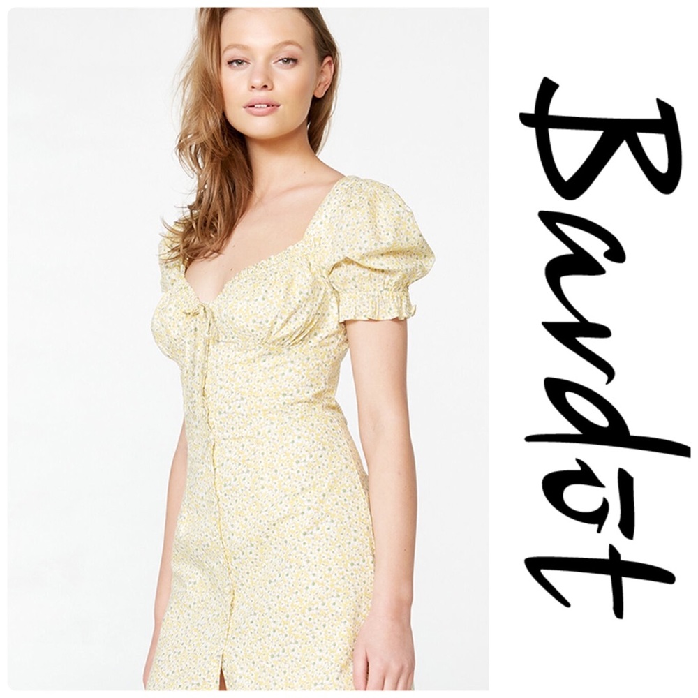 Bardot LUCINTA MINI DRESS IN YELLOW DAISY - Picture 4 of 6